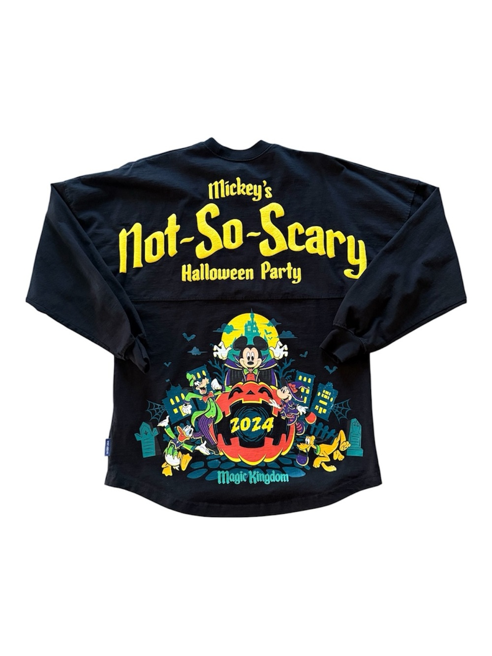 Disney Parks Mickey's Not-So-Scary Halloween Party 2024 Black Cotton Long Sleeve